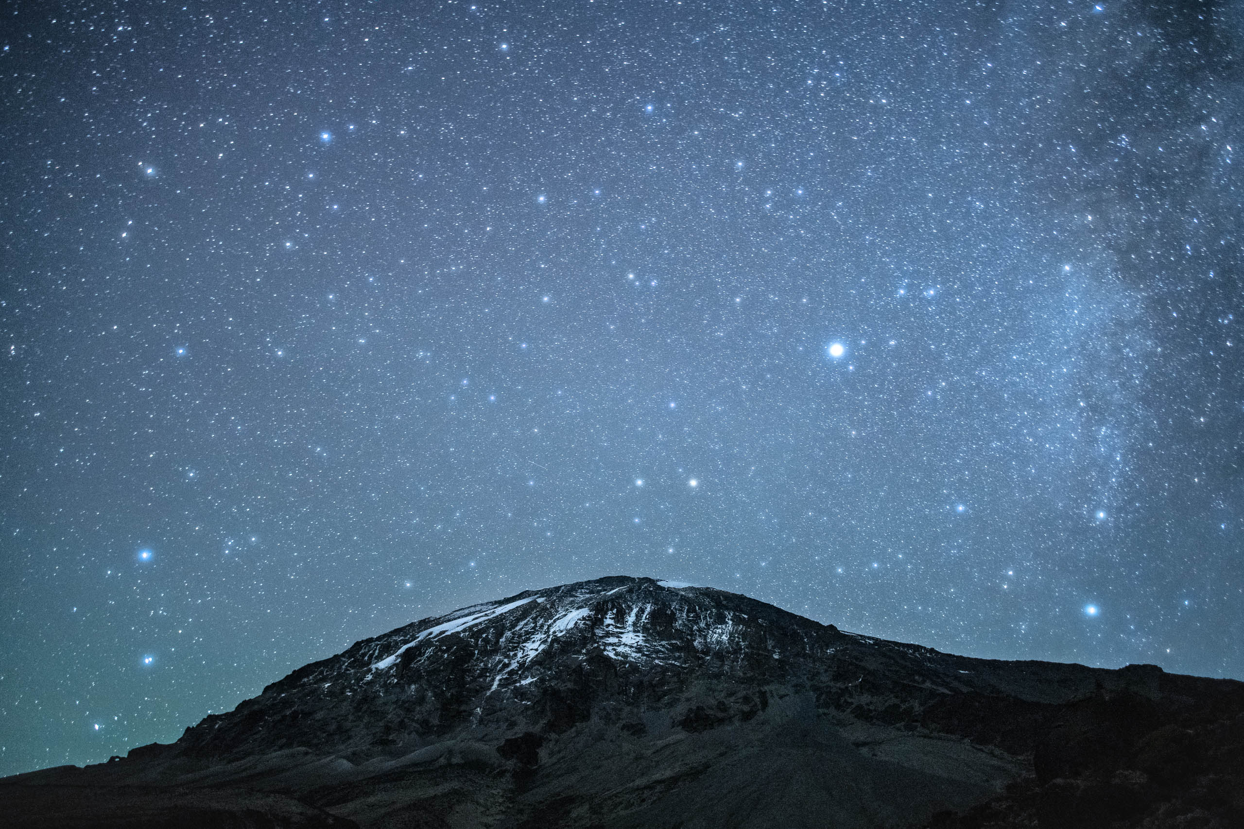 Mount Kilimanjaro under the Milky Way