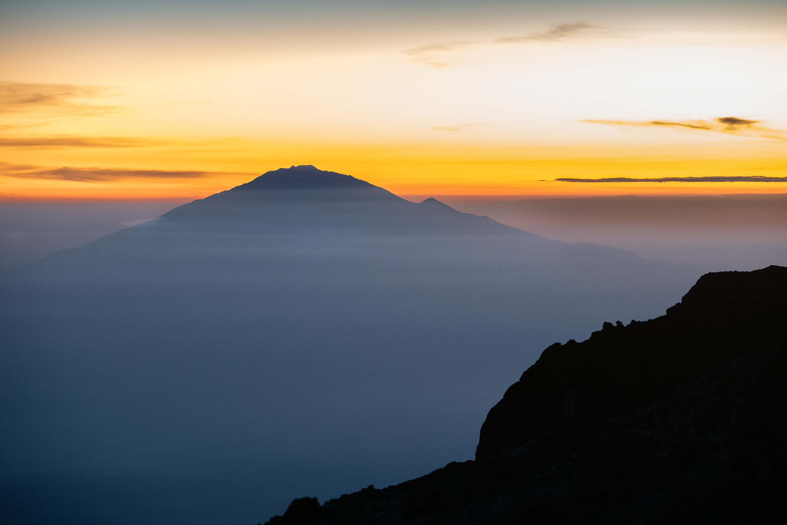 Summit view at sunrise