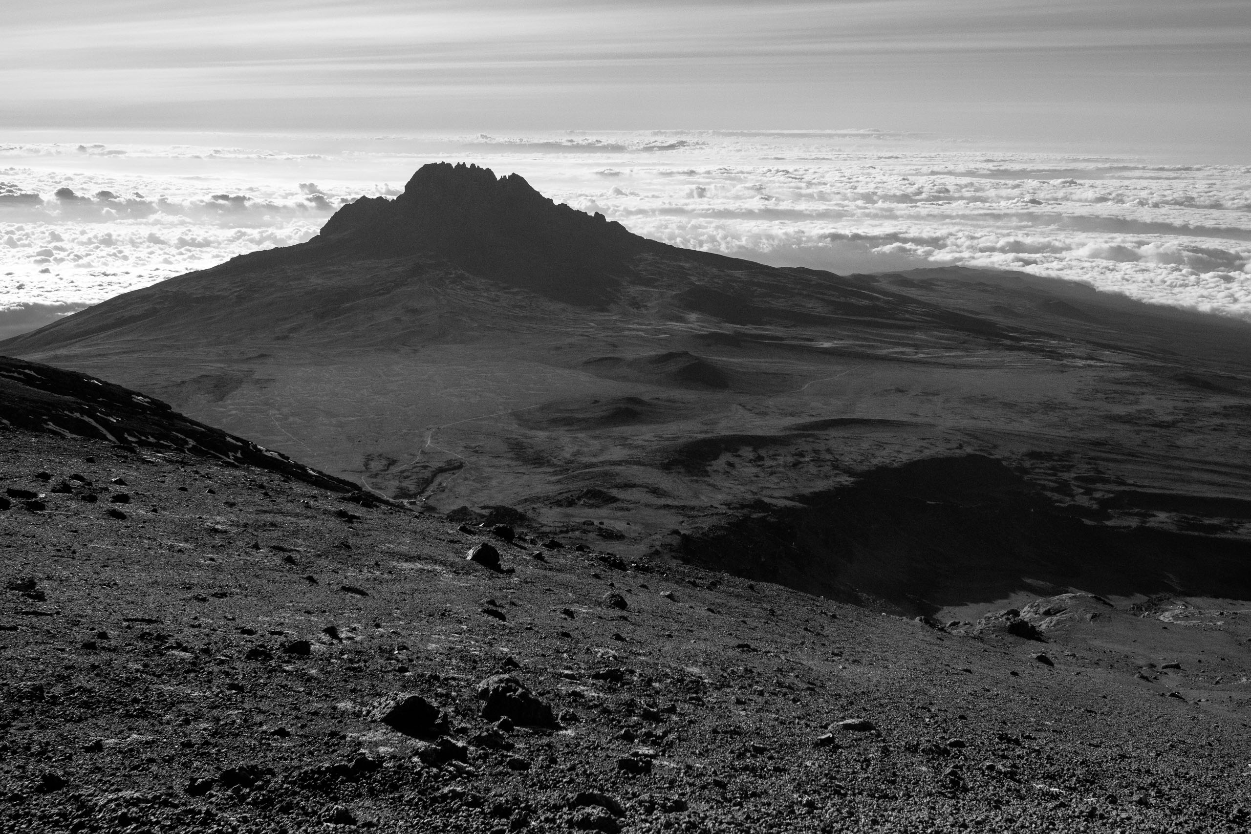 Near the summit of Kilimanjaro